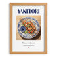Yakitori – Japanese Dish, Café Wall Art, set in oak frame