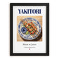 Yakitori – Japanese Dish, Café Wall Art, in sleek black frame