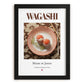 Wagashi – Japanese Dessert Dish, Café Still Life, in sleek black frame