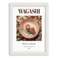 Wagashi – Japanese Dessert Dish, Café Still Life, placed in minimal white frame