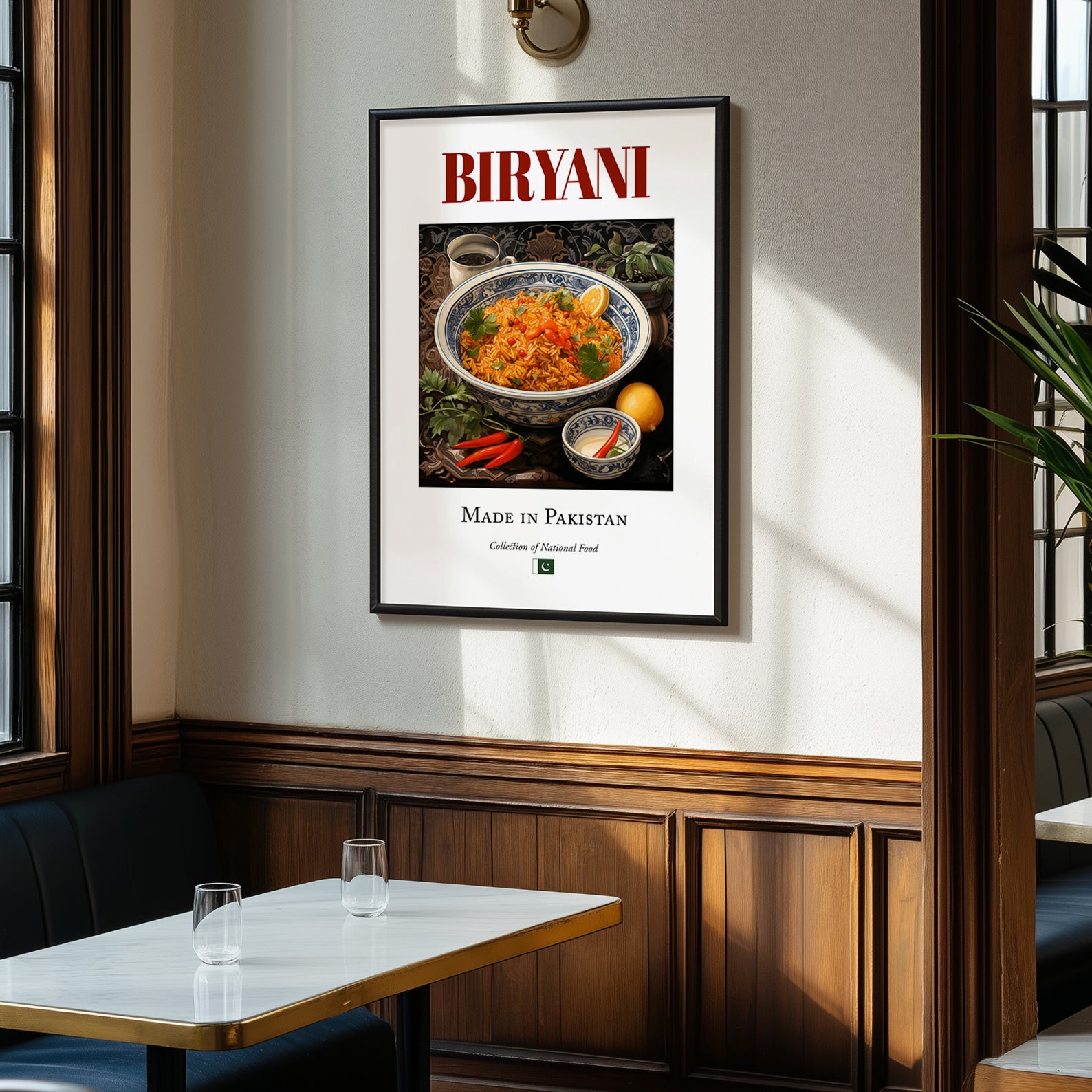 Byriani – Pakistani Rice Dish, Tavern Poster, clean layout with no caption
