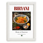 Byriani – Pakistani Rice Dish, Tavern Poster, placed in minimal white frame