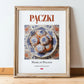Pączki – Polish Dessert Dish, Café Poster, in wooden frame leaning on the floor