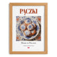 Pączki – Polish Dessert Dish, Café Poster, set in oak frame