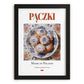 Pączki – Polish Dessert Dish, Café Poster, in sleek black frame