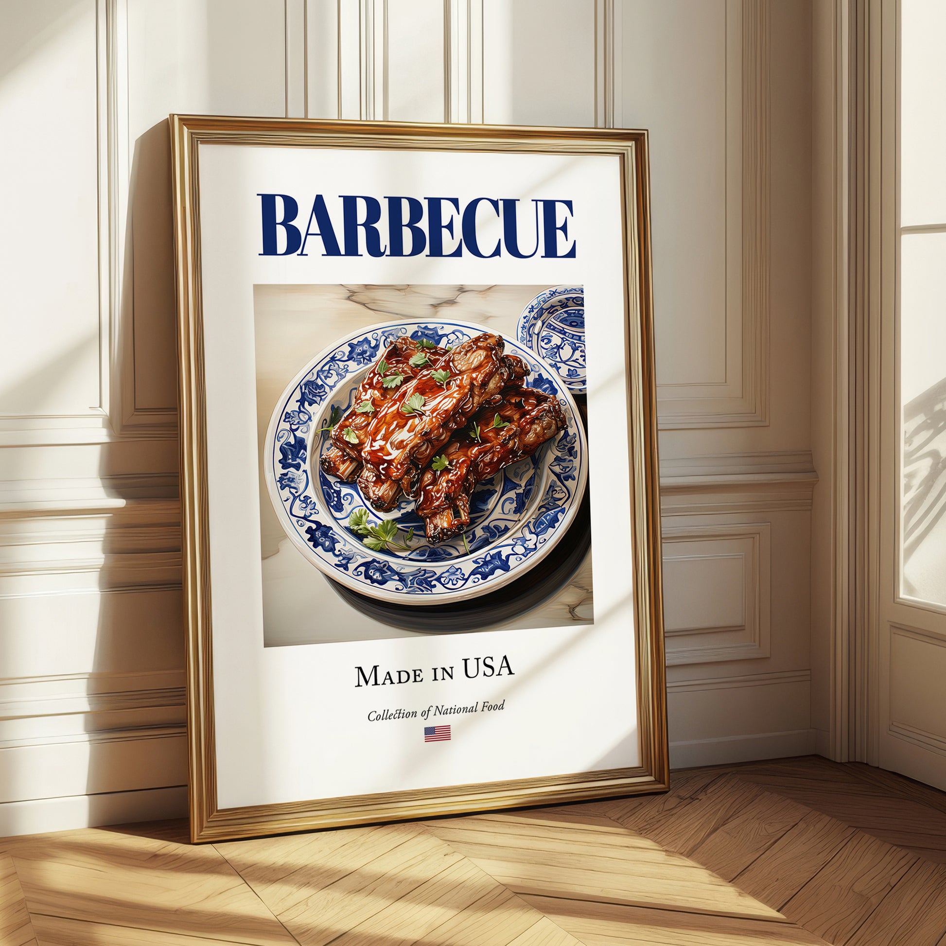 Barbecue – American Meat Dish, Café Poster