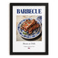 Barbecue – American Meat Dish, Café Poster, in sleek black frame