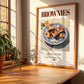 Brownies – American Dessert Dish, Tavern Print, no-text version framed in wood