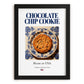 Chocolate Chip Cookie – American Dessert Dish, Fine Dining Restaurant Poster, in sleek black frame