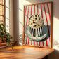Stracciatella – on Striped Tablecloth, Gelato Wall Painting, clean layout with no caption