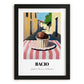 Gelato Bacio – Italian Street Café Scene, Gelato Poster, in sleek black frame