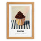 Bacio – on Striped Tablecloth, Gelato Painting, set in oak frame