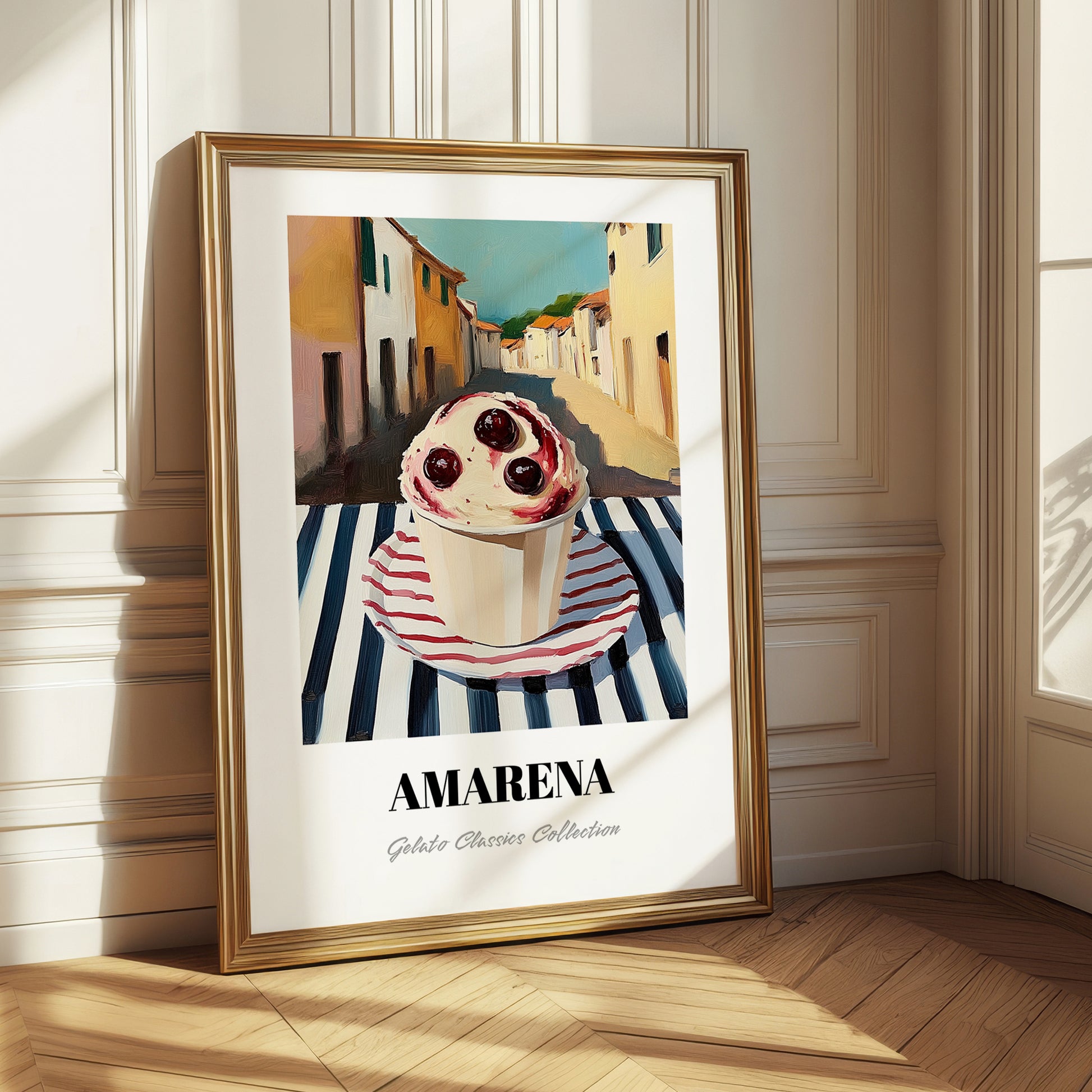 Gelato Amarena – Italian Café on the Corner, Gelato Wall Decor