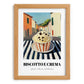 Gelato Biscotto E Crema – Italian Café on the Corner, Gelato Poster, set in oak frame