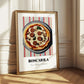 Boscaiola – on Striped Tablecloth, Pizza Wall Decor