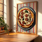 Boscaiola – on Striped Tablecloth, Pizza Wall Decor, clean layout with no caption