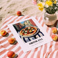 Pizza Ortolana – Italian Café on the Corner, Pizza Poster, unframed on coastal sand