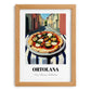 Pizza Ortolana – Italian Café on the Corner, Pizza Poster, set in oak frame