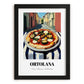 Pizza Ortolana – Italian Café on the Corner, Pizza Poster, in sleek black frame