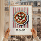 Bufala (Bufalina) – on Striped Tablecloth, Pizza Still Life, styled in a charming Paris street view