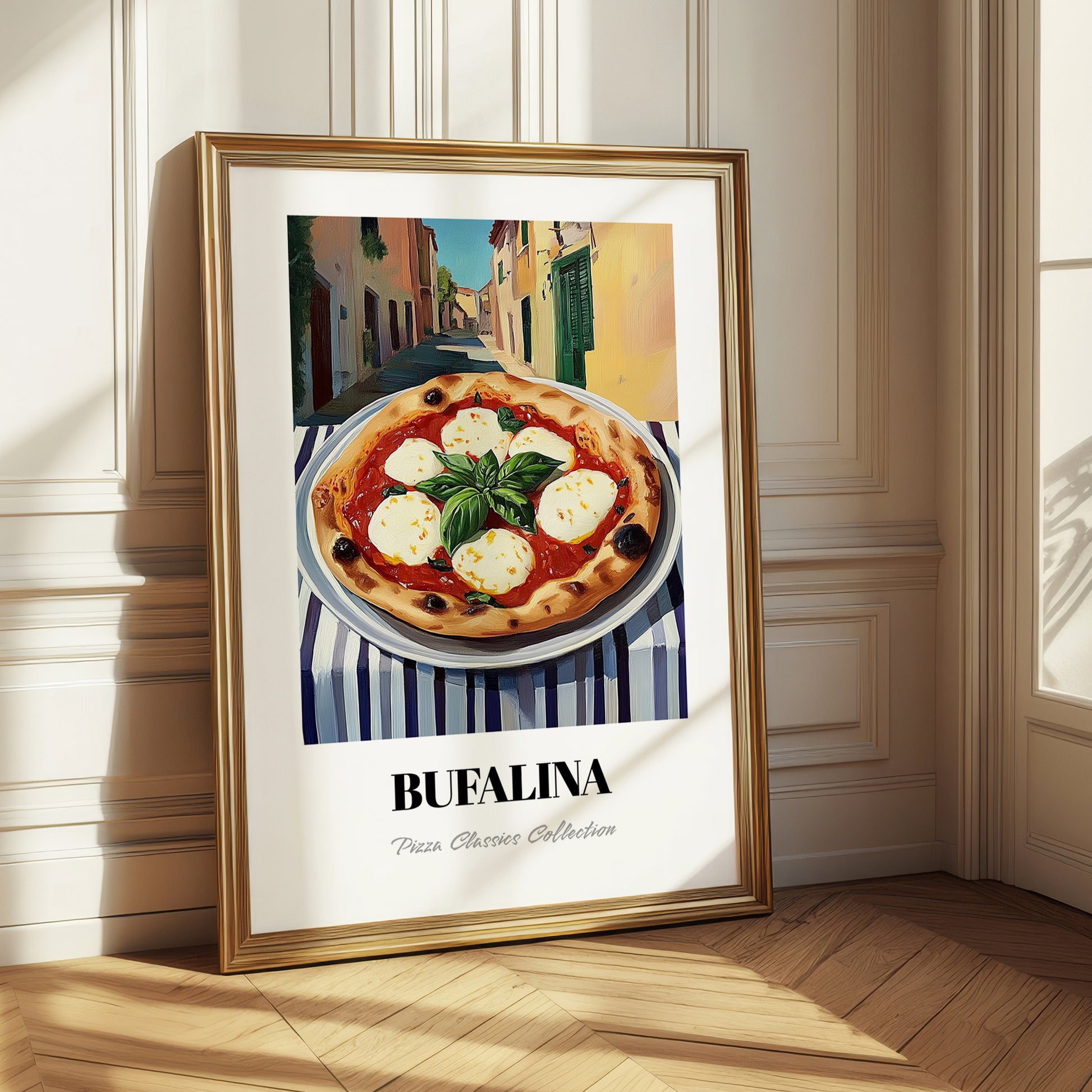Pizza Bufalina (Bufala) – Italian Café on the Corner, Pizza Painting