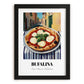 Pizza Bufalina (Bufala) – Italian Café on the Corner, Pizza Painting, in sleek black frame