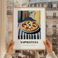 Pizza Napoletana – Italian Café on the Corner, Pizza Wall Print, styled in a charming Paris street view