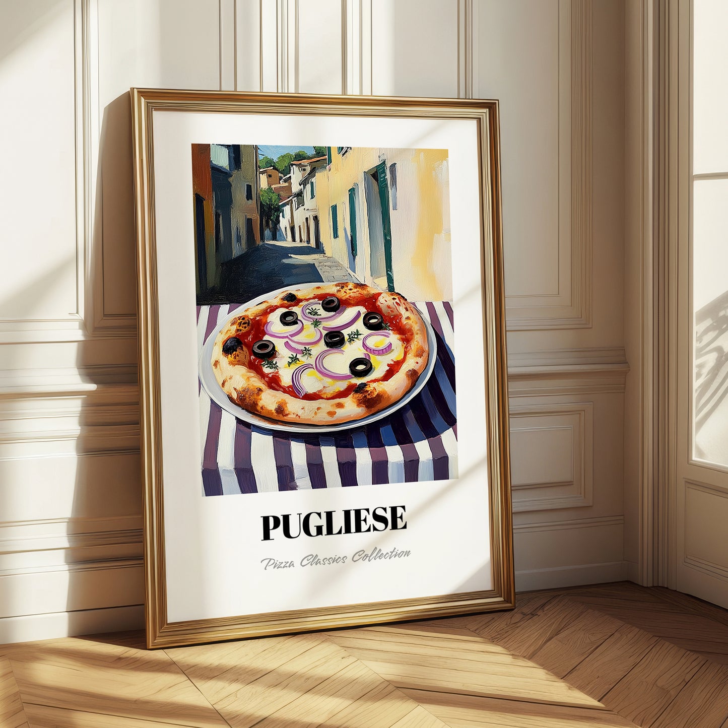 Pizza Pugliese – Italian Outdoor Café Scene, Pizza Print