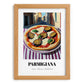 Pizza Parmigiana – Italian Café on the Corner, Pizza Painting, set in oak frame