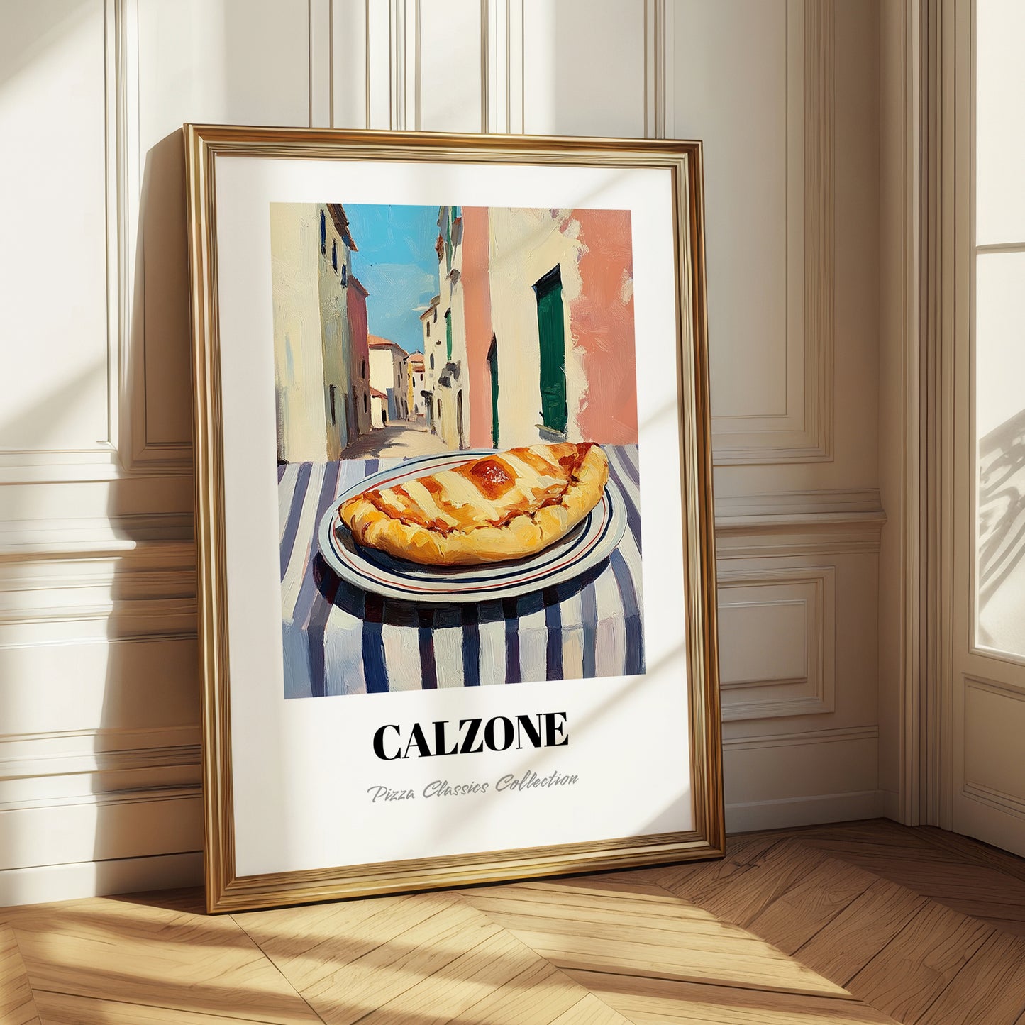 Pizza Calzone – Italian Outdoor Café Scene, Pizza Wall Art