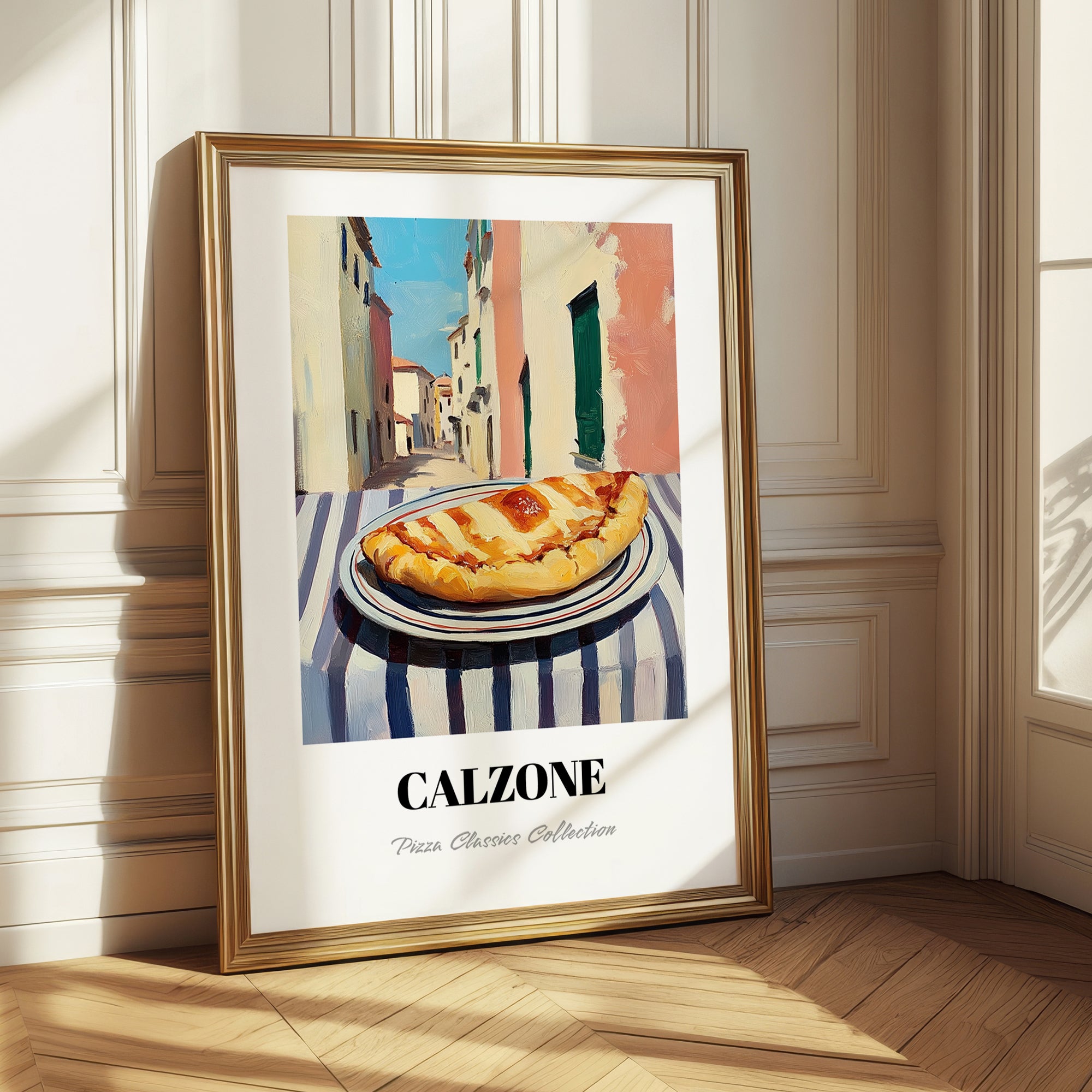 Pizza Calzone – Italian Outdoor Café Scene, Pizza Wall Art