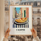 Pizza Calzone – Italian Outdoor Café Scene, Pizza Wall Art, styled in a charming Paris street view