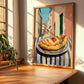 Pizza Calzone – Italian Outdoor Café Scene, Pizza Wall Art, clean layout with no caption
