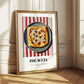 Focaccia – on Striped Tablecloth, Pizza Painting