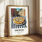 Pizza Focaccia – Italian Street Café Scene, Pizza Illustration