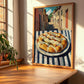 Pizza Focaccia – Italian Street Café Scene, Pizza Illustration, clean layout with no caption