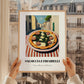 Pizza Salsiccia E Friarielli – Italian Café on the Corner, Pizza Print, styled in a charming Paris street view