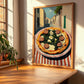 Pizza Salsiccia E Friarielli – Italian Café on the Corner, Pizza Print, clean layout with no caption