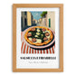 Pizza Salsiccia E Friarielli – Italian Café on the Corner, Pizza Print, set in oak frame