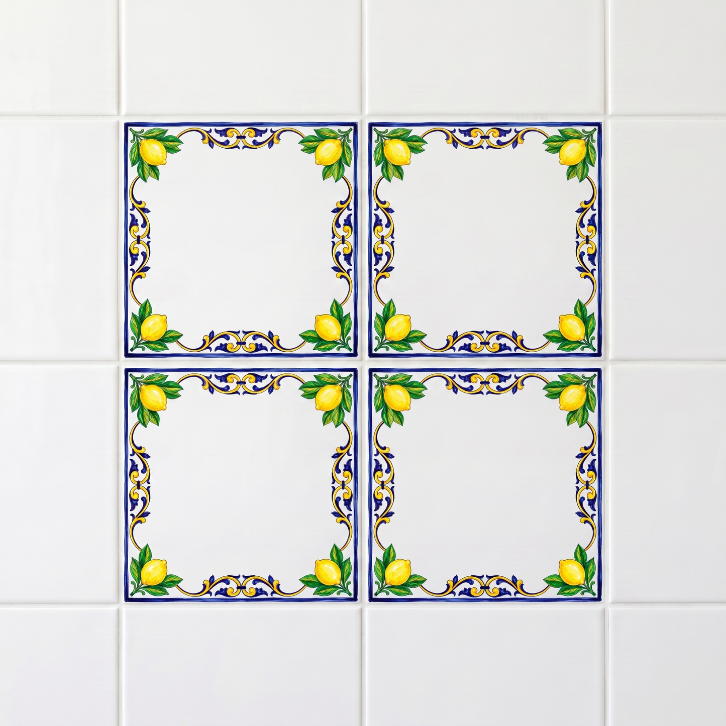Set of 4 Maiolica Pattern-Only Tiles · Save 65%