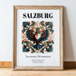 Salzburg, Austria – Wanderlust Wall Decor, in wooden frame leaning on the floor