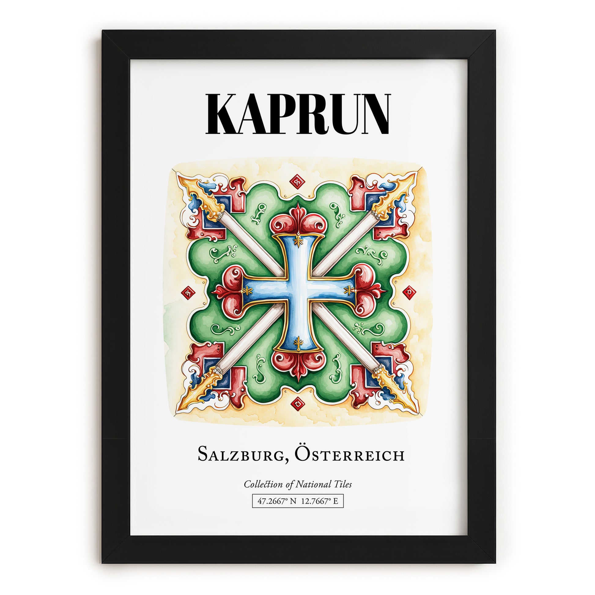 Kaprun, Austria – Travel Wall Art, in sleek black frame
