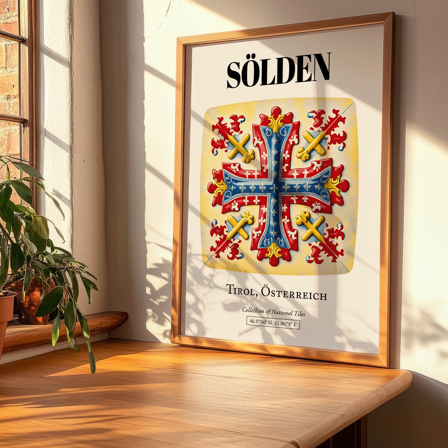 Sölden, Austria – Tourist Destination Poster, clean layout with no caption