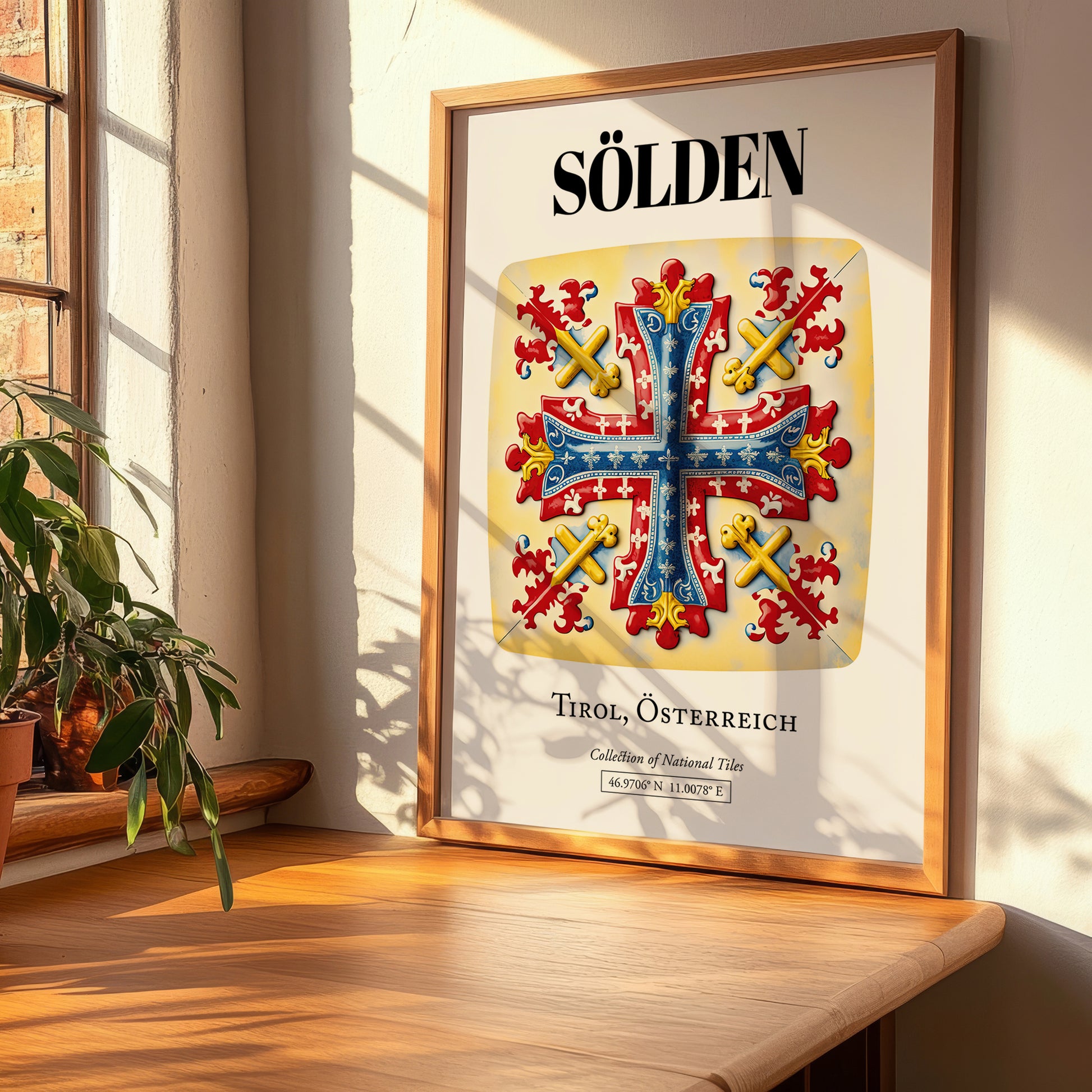 Sölden, Austria – Tourist Destination Poster, clean layout with no caption
