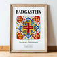 Bad Gastein, Austria – World Travel Art, in wooden frame leaning on the floor