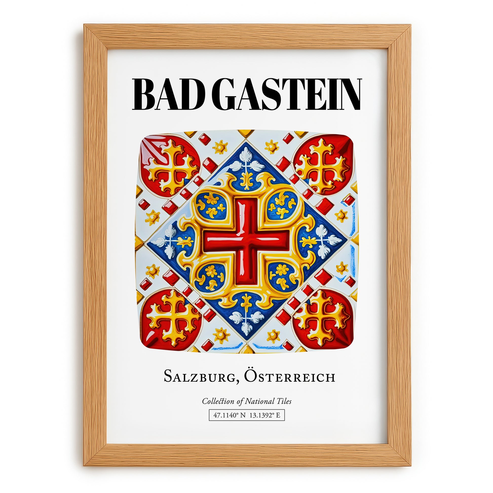 Bad Gastein, Austria – World Travel Art, set in oak frame