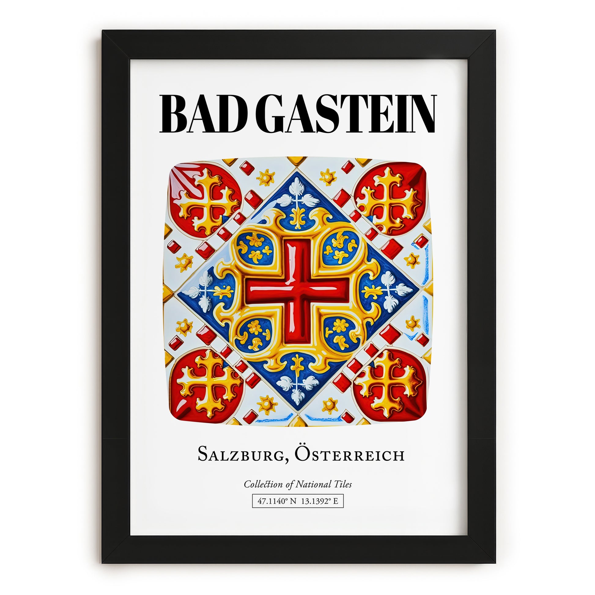 Bad Gastein, Austria – World Travel Art, in sleek black frame