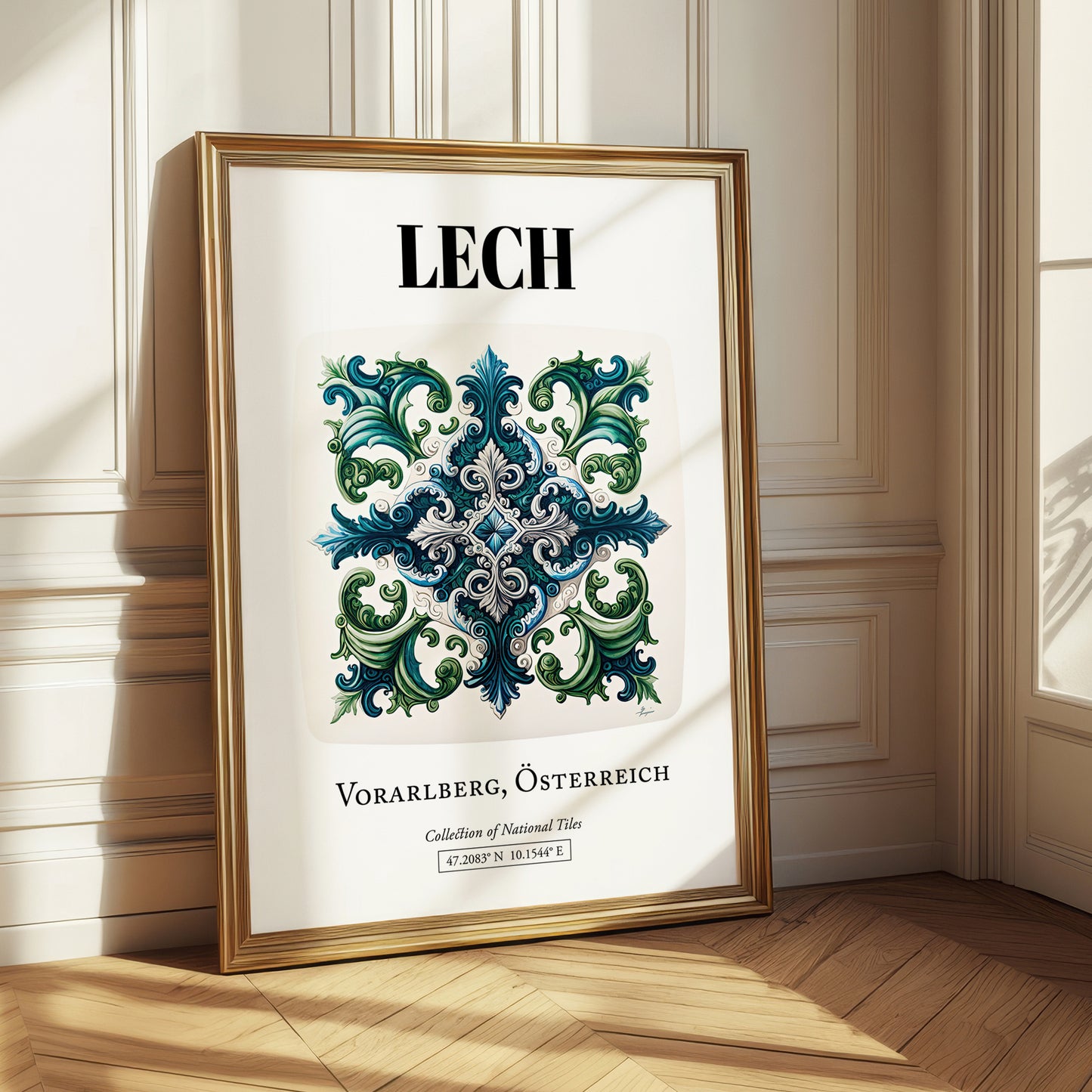 Lech, Austria – Travel Poster, styled in a charming Paris street view