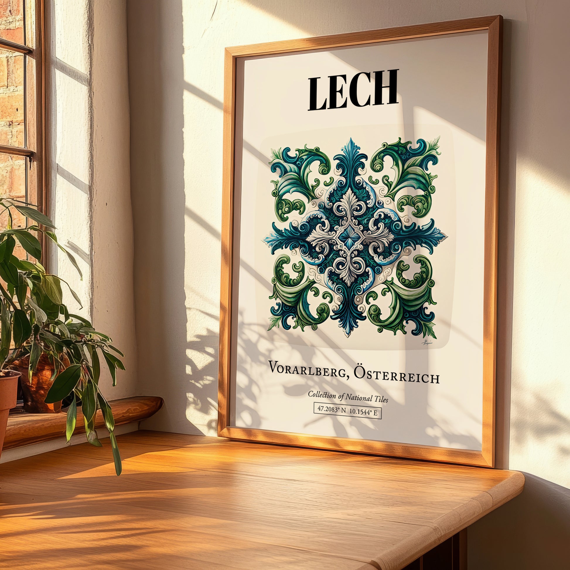 Lech, Austria – Travel Poster, clean layout with no caption