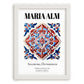 Maria Alm, Austria – Travel Poster, placed in minimal white frame